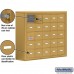 Salsbury Cell Phone Storage Locker - with Front Access Panel - 5 Door High Unit (8 Inch Deep Compartments) - 25 A Doors (24 usable) - Gold - Surface Mounted - Master Keyed Locks